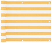 Tela de varanda 75x300 cm tecido Oxford branco e amarelo