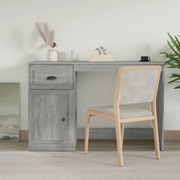 vidaXL Secretária c/ gaveta 115x50x75 derivados madeira cinza sonoma