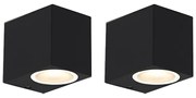 Conjunto de 2 Apliques Modernos Preto IP44 - Baleno Moderno,Design