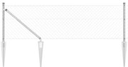 vidaXL Conjunto de Postes de Cerca Prateado 0.4 x 10 m Aço galvanizado
