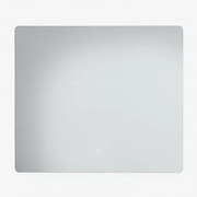 Espelho De Parede Retangular 80x70 Cm Para Casa De Banho Com Luz Led E Antivapor Riben Normal - Sklum