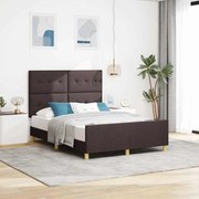 Cama vidaXL Castanho 140x190 cm em Tecido