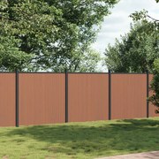vidaXL Painel de vedação 526x186 cm WPC castanho