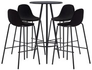 5 pcs conjunto de bar tecido preto