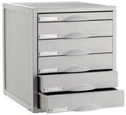 Gabinete de Arquivo Modular Archivo 2000 ArchiSystem 6 Gavetas Cinzento (35,6 x 31,6 x 36,2 cm)