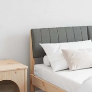 vidaXL Cabeceira estofada Cinza Escuro 140 cm