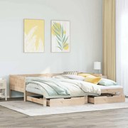 vidaXL Sofá-cama com gavetão e gavetas sem colchão 80x200 cm