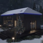 vidaXL Luz Natal pingente gelo 40 pcs controlo remoto acrílico azul