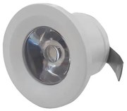 Mini Spot LED Redondo 1W IP20 - Branco