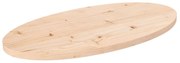 vidaXL Tampo de mesa 70x35x2,5 cm madeira maciça pinho oval
