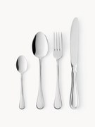 Conjunto de talheres espelhados com pega martelada Oxford, 4 pessoas, conjunto de 16