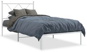 Estrutura de cama com cabeceira 90x190 cm metal branco