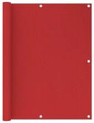 vidaXL Tela de varanda 120x500 cm PEAD vermelho