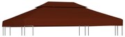 vidaXL Cobertura gazebo c/ 2 camadas 310 g/m² 4x3 m terracota