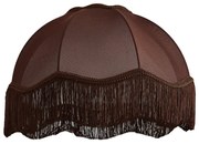 Abajur de tecido castanho com interior branco 45/15/21,5 - Heritage Retro