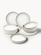 Conjunto de loiça artesanal com vidrado reativo Danza, 4 pessoas, conjunto de 12