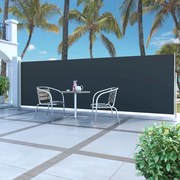 vidaXL Toldo lateral retrátil 160 x 500 cm preto