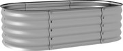 Outsunny Canteiro para plantas canteiro modular elevado, resistente às intempéries, fundo aberto,  105 x 62 x 30 cm, Prata | Aosom Portugal