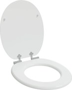 vidaXL Assento de Sanitário com Fechamento Suave Branco 44 x 38 cm