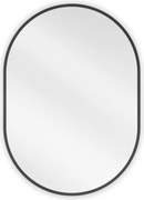 Mexen Loft espelho oval para casa de banho 70 x 50 cm, moldura preta - 9851-070-050-000-70