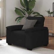 vidaXL Poltrona 60 cm tecido preto