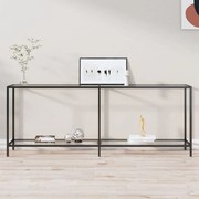 vidaXL Mesa consola transparente 200x35x75,5 cm vidro temperado