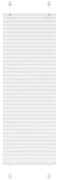 vidaXL Branco Plissada Cega 50x100 cm Largura Tecido 49,4 cm Poliéster