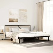 vidaXL Estrutura de cama sem colchão 183x213cm metal carvalho sonoma