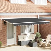 vidaXL Tecido de substituição para toldo para estrutura de 4x2 m Antracite