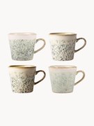 Canecas artesanais com vidrado reativo 70's, conjunto de 4