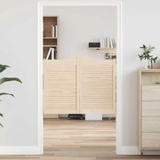 vidaXL Portas de batente design de persiana 1-Par pinho maciço