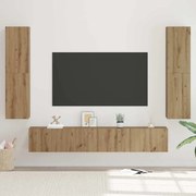 vidaXL Conjunto de móvel de TV com prateleira Outros 7 pcs carvalho artisiano