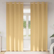 vidaXL Cortinas Blackout com Argolas 2 pcs Bege 225 x 140 cm Poliéster