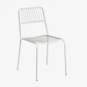 Pack De 2 Cadeiras De Jardim Empilháveis Em Aço Elton Gardénia Branco - Sklum