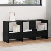 vidaXL Estante de Revistas Carvalho Preto 102 x 30 x 45 cm