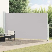 vidaXL Toldo lateral retrátil para pátio 200x500 cm cinzento