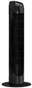 HOMCOM Ventoinha de Coluna 45W Ventoinha de Coluna Silenciosa com 3 Velocidades e Oscilação 70° para Sala Quarto Ø27x75 cm Preto