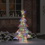 vidaXL Árvore de Natal com 100 LEDs Multicolor 120 cm Acrílo