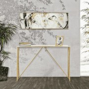 MESA DE CONSOLA 120X40X80 CM DOURADO