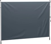 Outsunny Toldo de Fixação com Manivela regulável em altura Toldo articulado sem perfuração 350 cm de largura Cinza escuro | Aosom Portugal