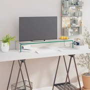 vidaXL Suporte de TV/monitores em vidro transparente 90x30x13 cm