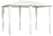 vidaXL Gazebo 3x4x2,6 m com capas para postes 160 g/m² cor creme