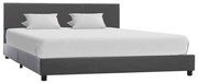 vidaXL Estrutura de cama 120x200 cm couro artificial cinzento