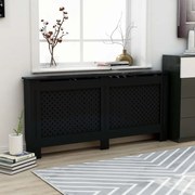 vidaXL Cobertura de radiador 172x19x81,5 cm MDF preto