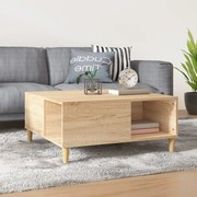 vidaXL Mesa de centro 80x80x36,5 cm derivados madeira carvalho sonoma