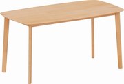 HOMCOM Mesa de jantar retangular para 6 pessoas mesa de cozinha 150 cm em madeira maciça 150 x 80 x 76 cm madeira natural | Aosom Portugal