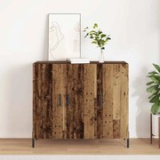 Sideboard vidaXL em Madeira Antiga 90x34x80 cm em Madeira Tecnológica