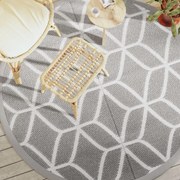 Tapete de exterior Ø200 cm ARAKIL PP cinzento