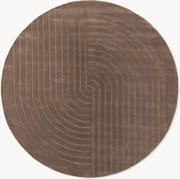 Tapete redondo em lã tecido à mão Mason