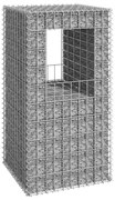 vidaXL Poste/cesto gabião 50x50x100 cm ferro